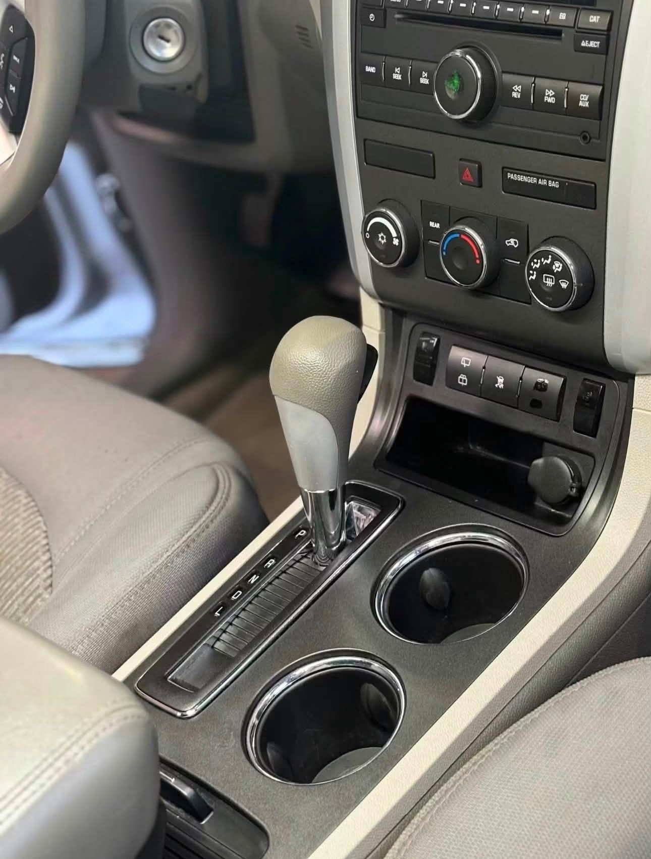 After detailing — clean dashboard and gear shift