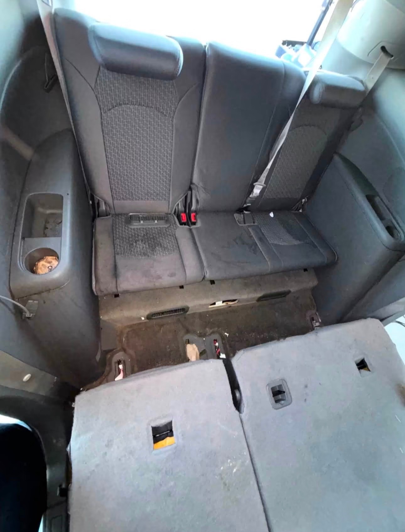 Before detailing — dirty rear seats overhead
